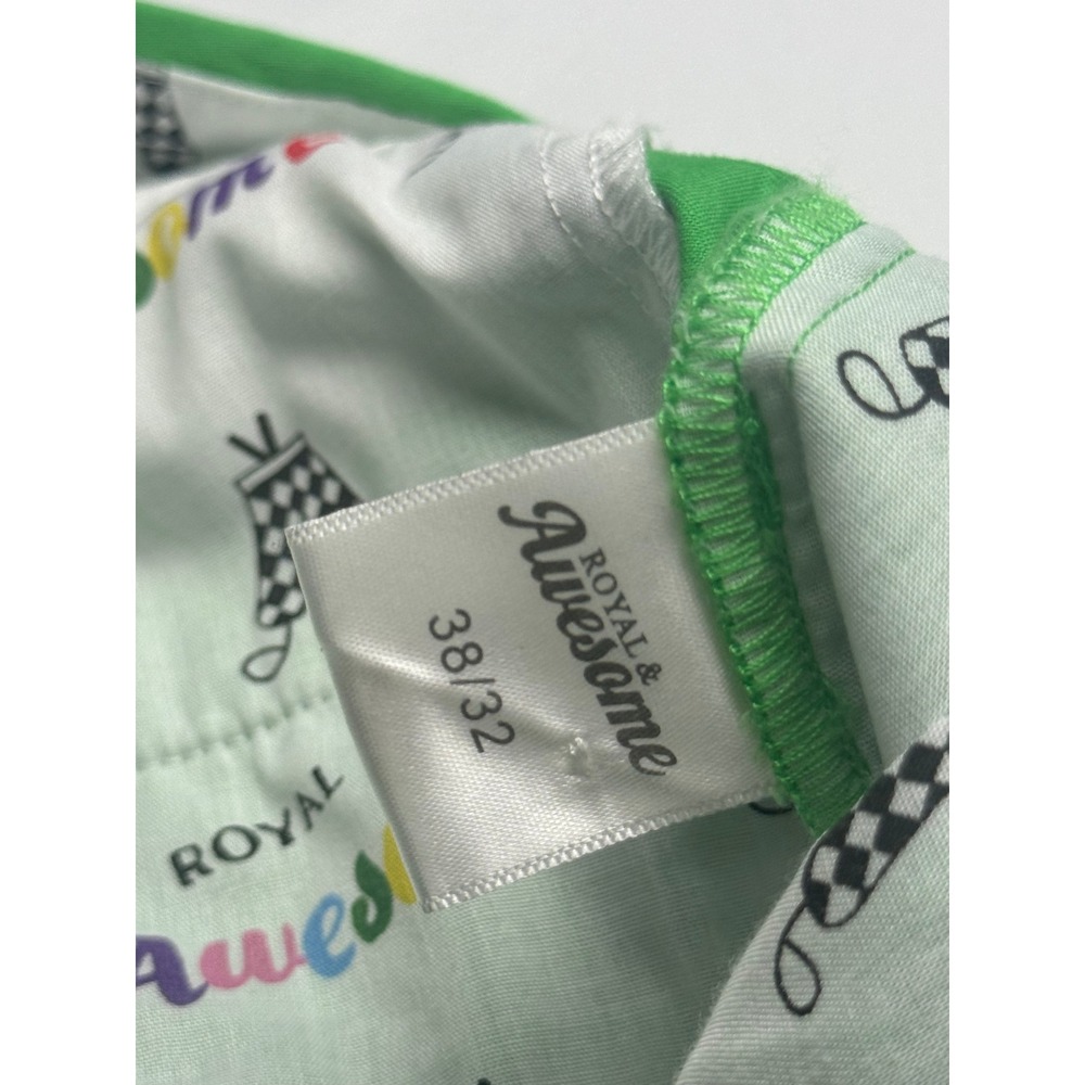 Royal & Awesome Mens Green Golf Trousers Size 38/32 Flat Front Stretch Pants - Picture 4 of 7